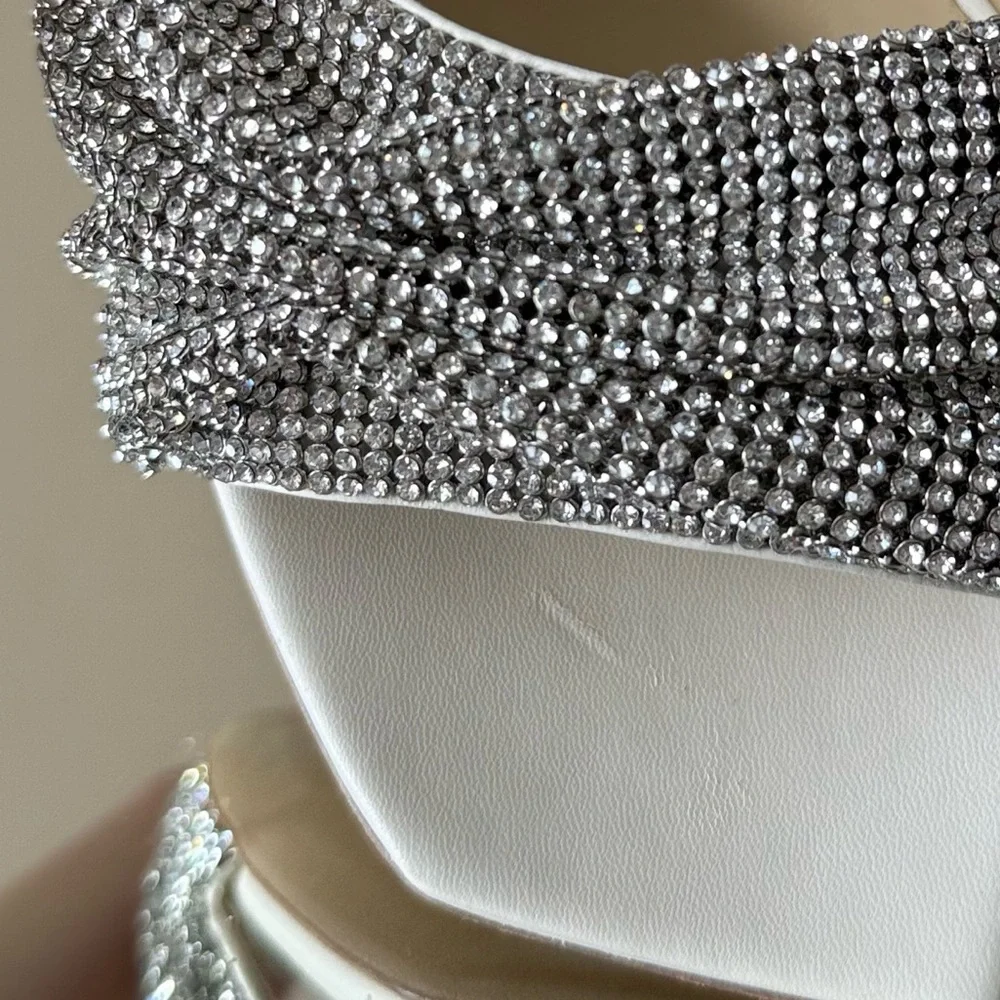 New Jimmy Choo Naria 75MM Crystal Embellished Mules $1,495 37 - Picture 14 of 14